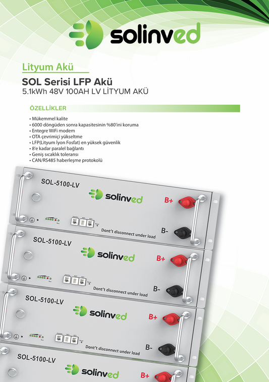 Solinved 51.2V 100Ah LV Lithium Battery (Cannot be Serialized)