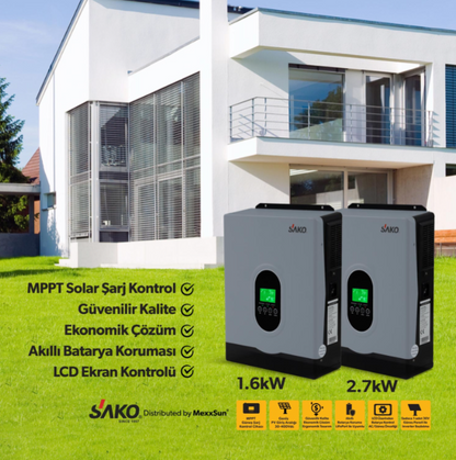 SAKO E-SUN 2.7kW / 24V Tam Sinüs Akıllı Voc 30-400 VDC