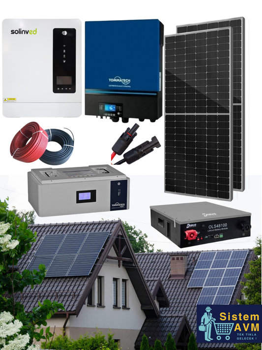10 KW Lityum Akülü Off-Grid Solar Paket